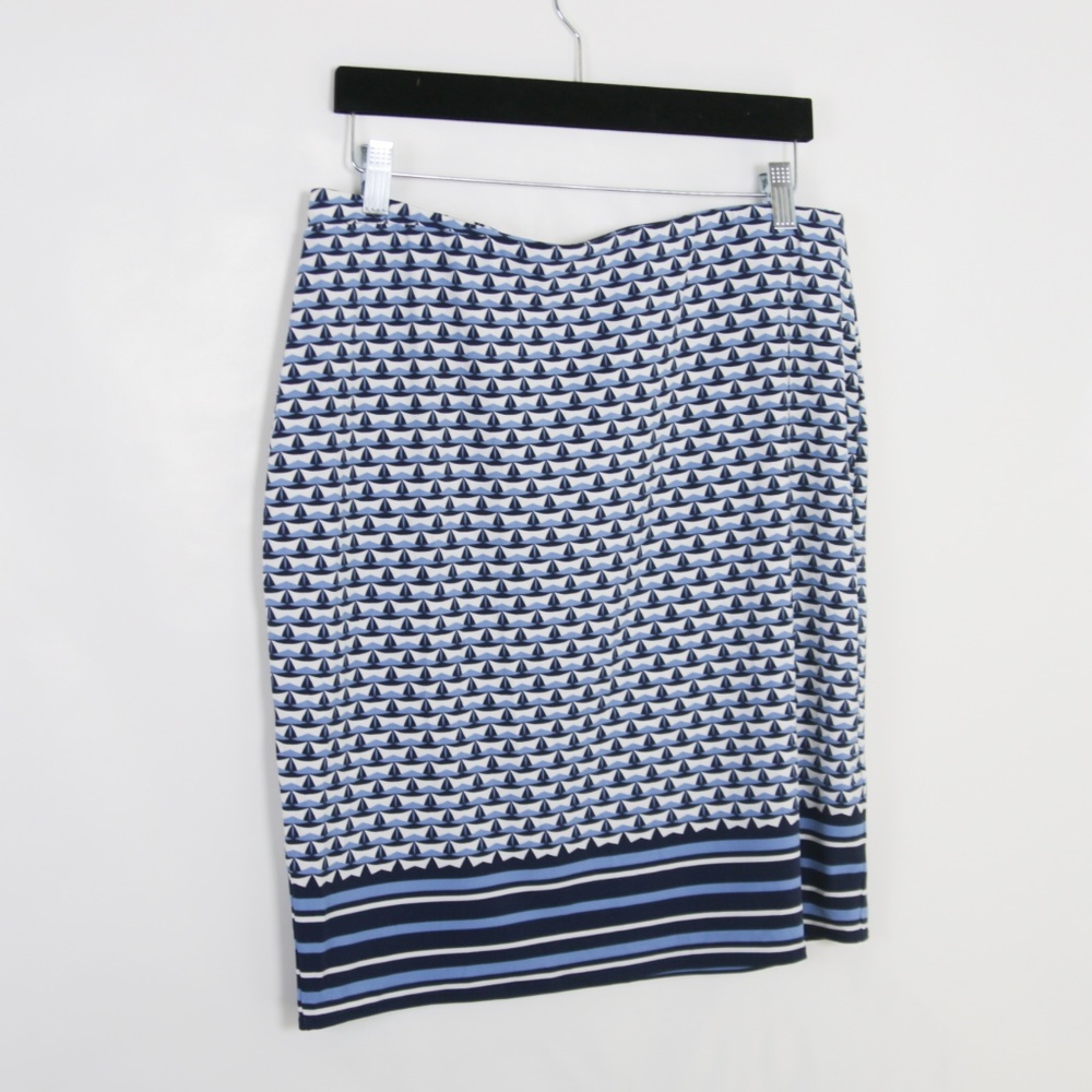 Max Studio Blue Patterned Skirt
